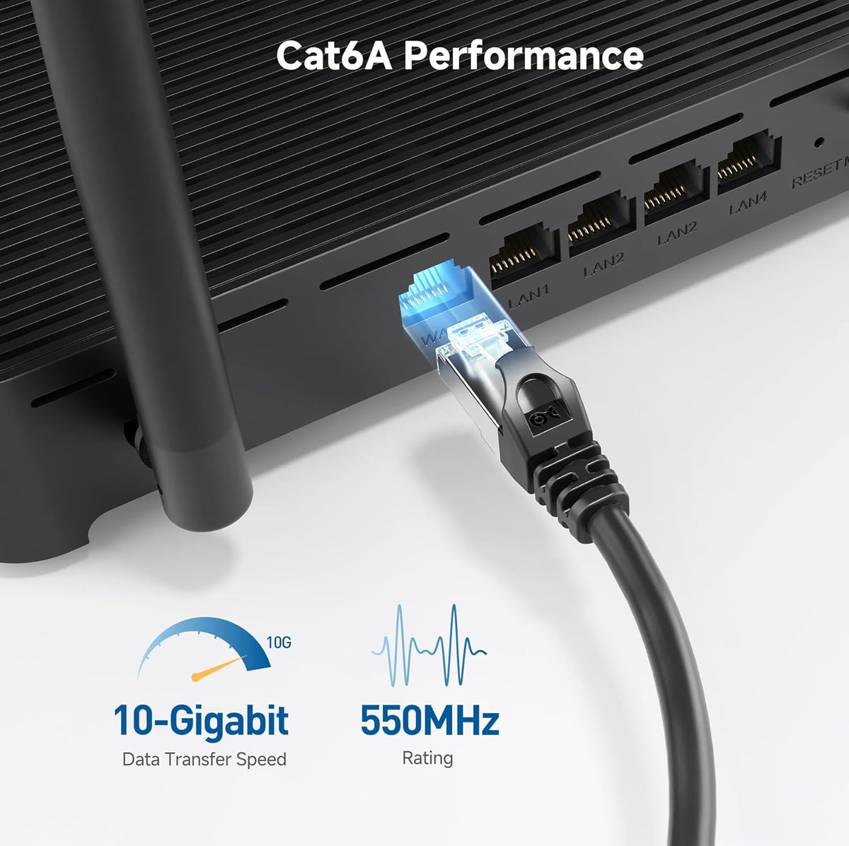 10Gbps 5-Pack 6A 5ft, 6A Cat6A Cable Matters Snagless Shielded Cat Ethernet Cable - Cat Cable, Cord, Ethernet Cord