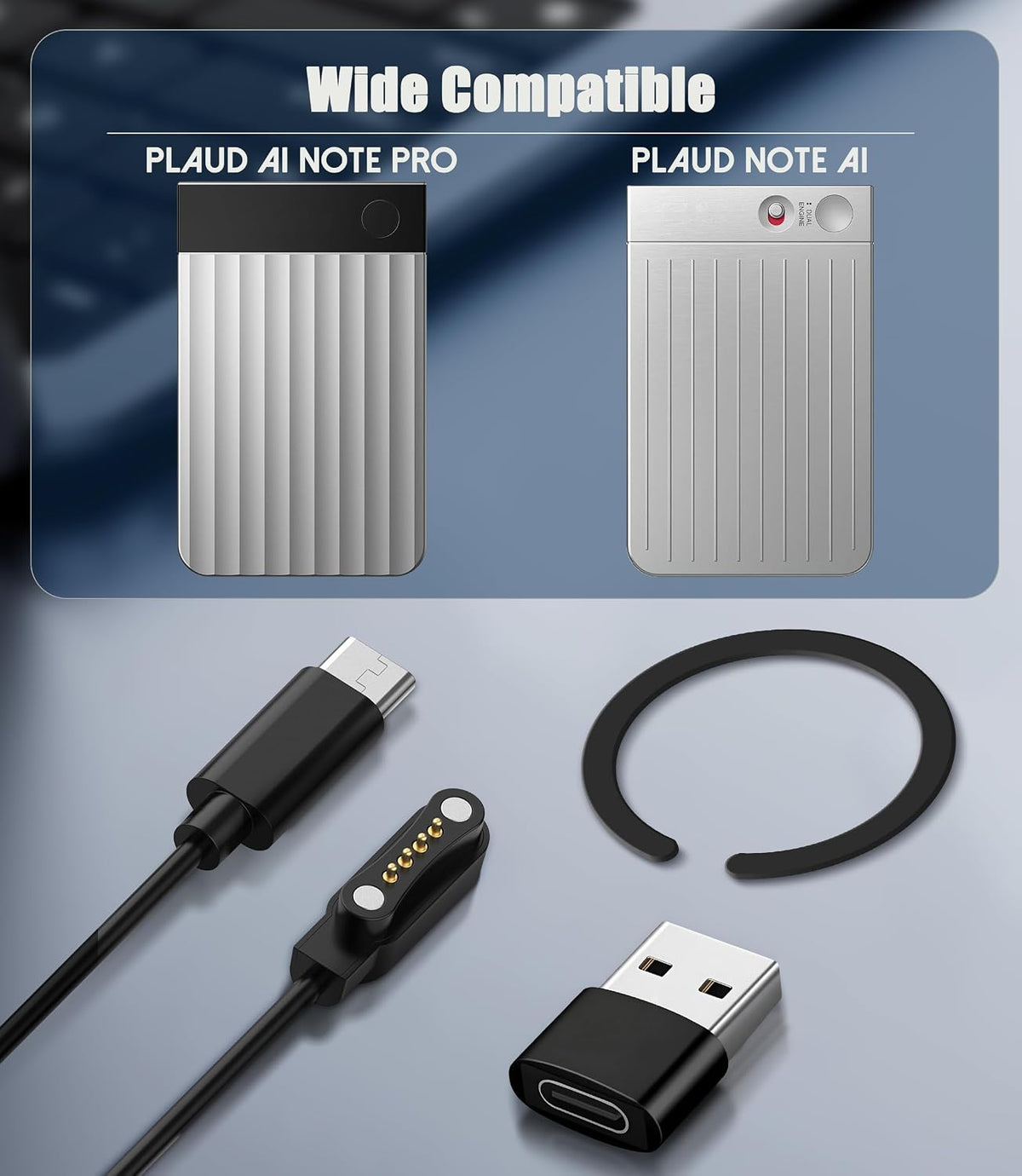 Ermorgen 2-Pack 1m 1 1 USB-C Charging Cable Compatible with PLAUD Note Pro AI, Note AI Voice Recorder, Portable