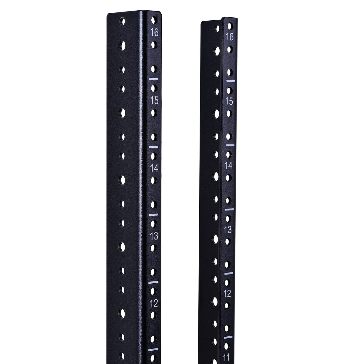 RackPath 16U Vertical Server Rack Rail Pair Kit, DIY Rack Build, 12-24 Screws x64