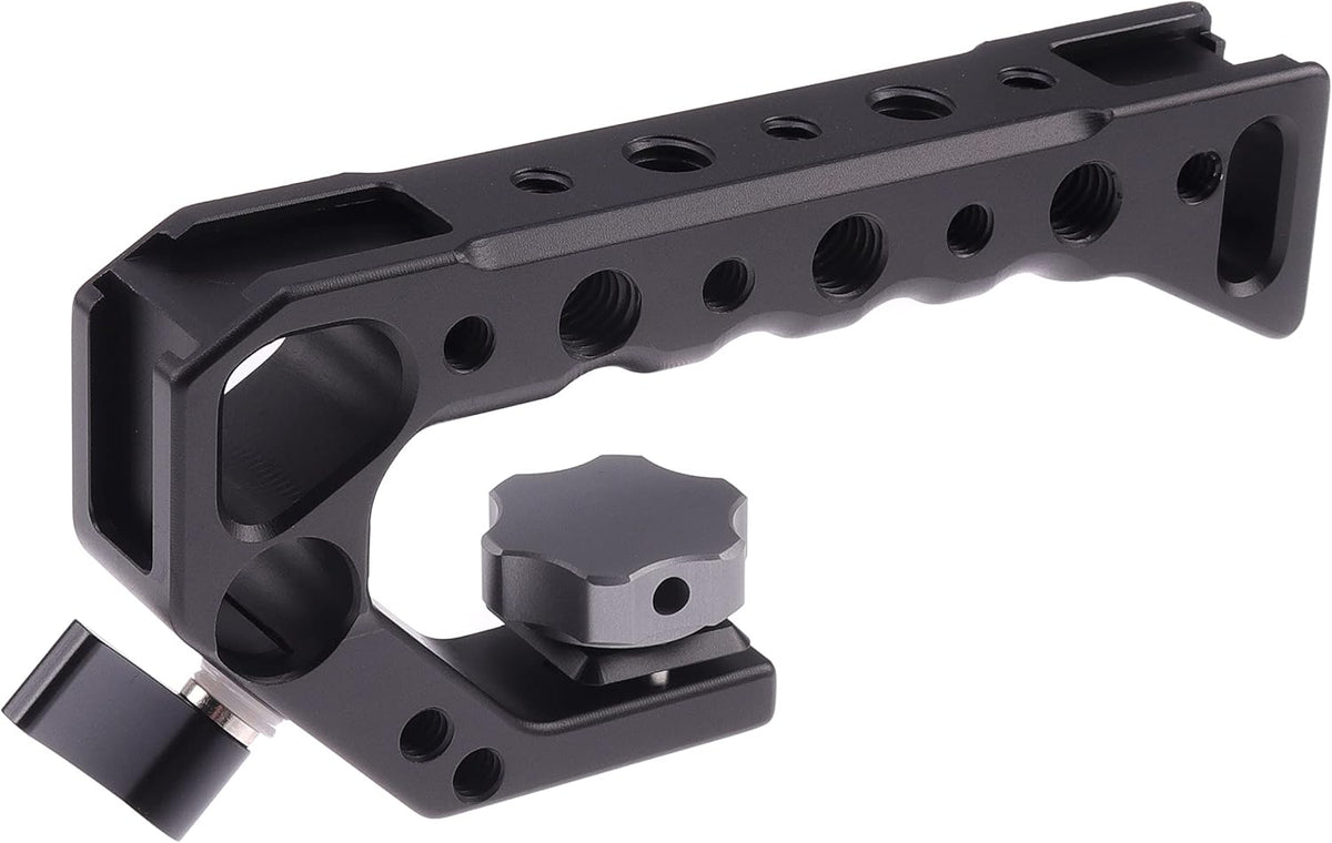 Hersmay A7III Cage with Top Handle, A9 Camera Cage for Sony A7III / A7RIII /A9 /A7II Mirrorless Camera, Multiple 1/4" 3/8" Screw Holes for Vlogging Video Shooting Filmmaking Rig