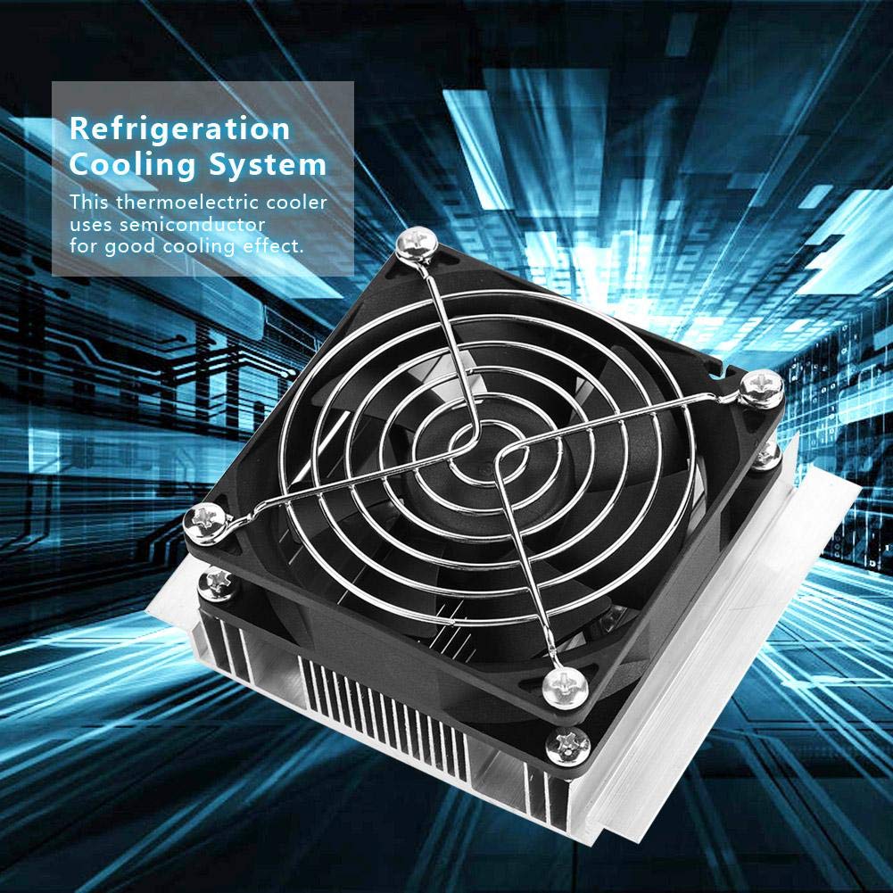 12V Semiconductor Refrigeration Module with Fan, DIY Cooling Device Peltier Cold Plate Cooler