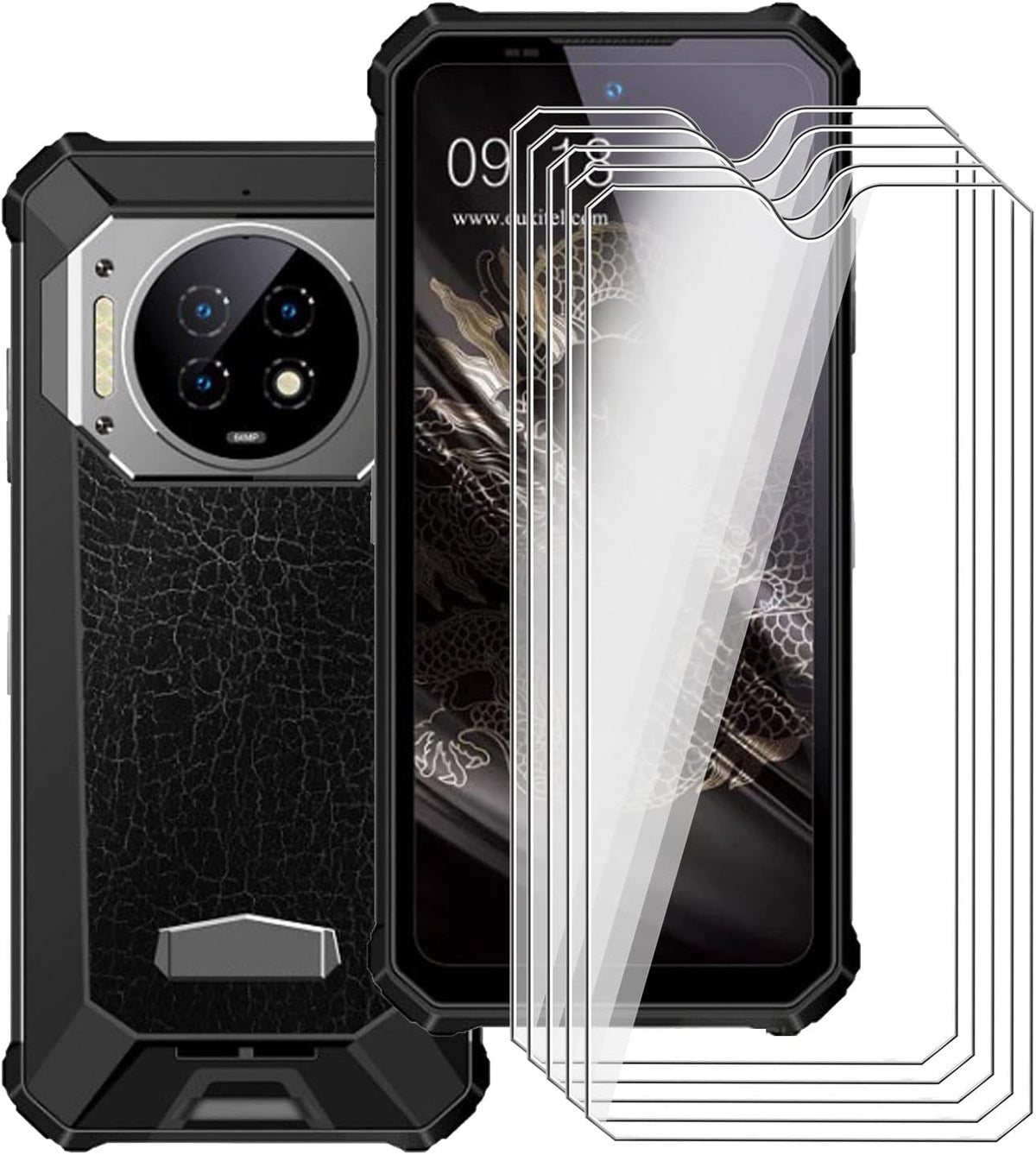 Screen Protector for Oukitel WP19 (6.78 Inch), [5 Pack] 9H Hardness Tempered Glass Anti-Scratch Protective Film