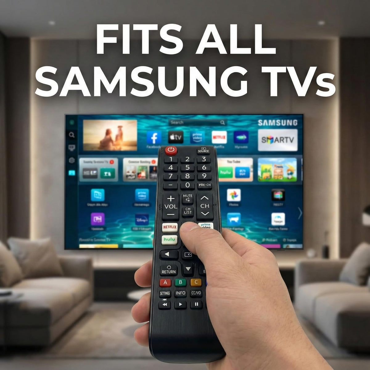 2 Pack Universal Remote for Samsung Smart TV, Zero Setup, Batteries Included, BN59 for Samsung TV Remote Control Replacement, Compatible with All