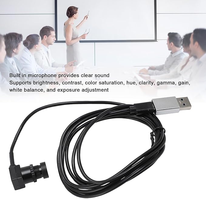 Full HD Webcam with Built in Microphone 1080P Video and Wide Angle Camera for Desktop PC or Laptop Computer 1.5m Plug and Play Fixed Focus USB Type C Webcam