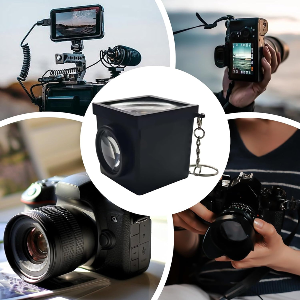 Generic 50mm External Camera Viewfinder - Bright Screen, DSLR Mirrorless and Video Camera Accessory, Adjustable Angle