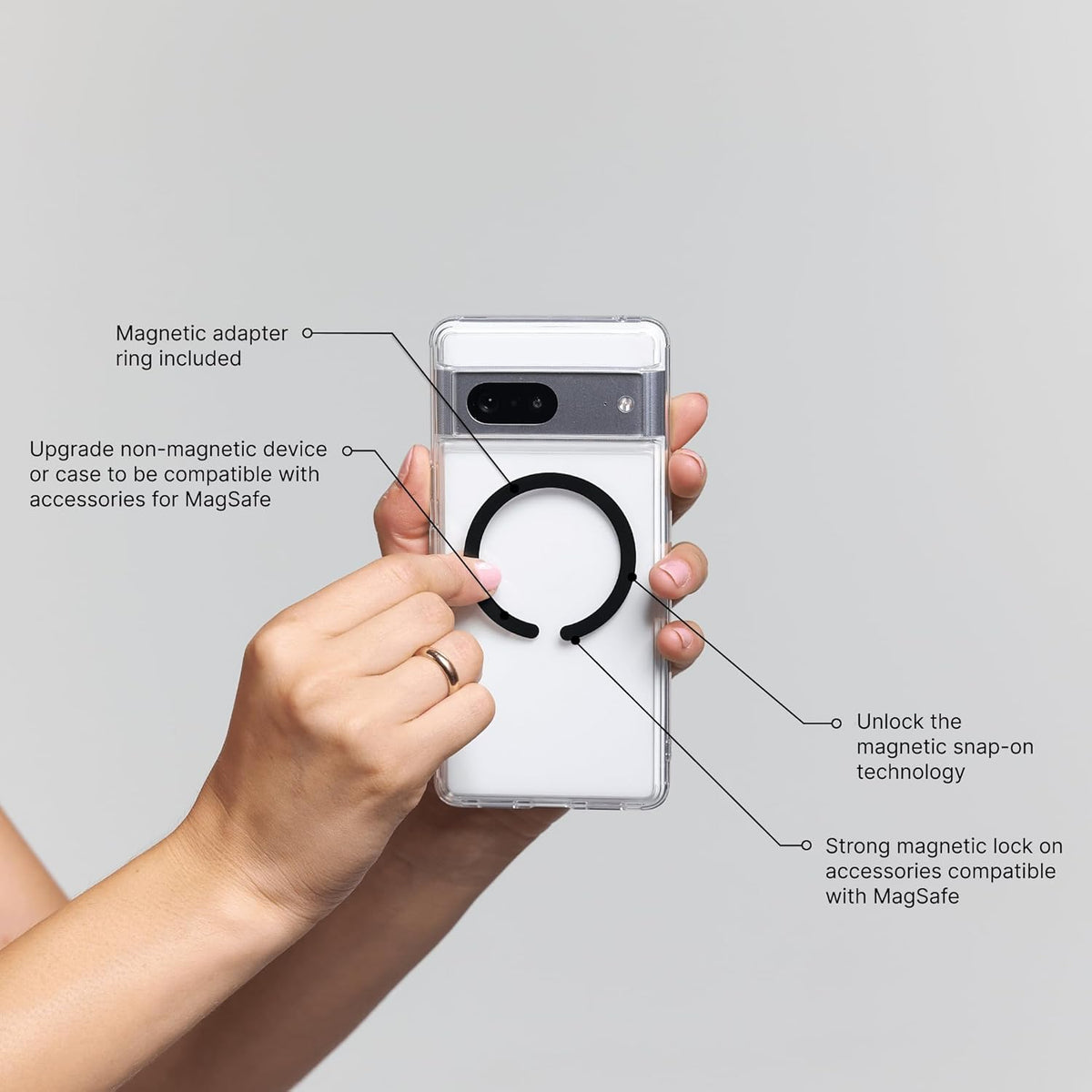 White and Gray Checkerboard Pattern Checkered PopSockets PopGrip for MagSafe