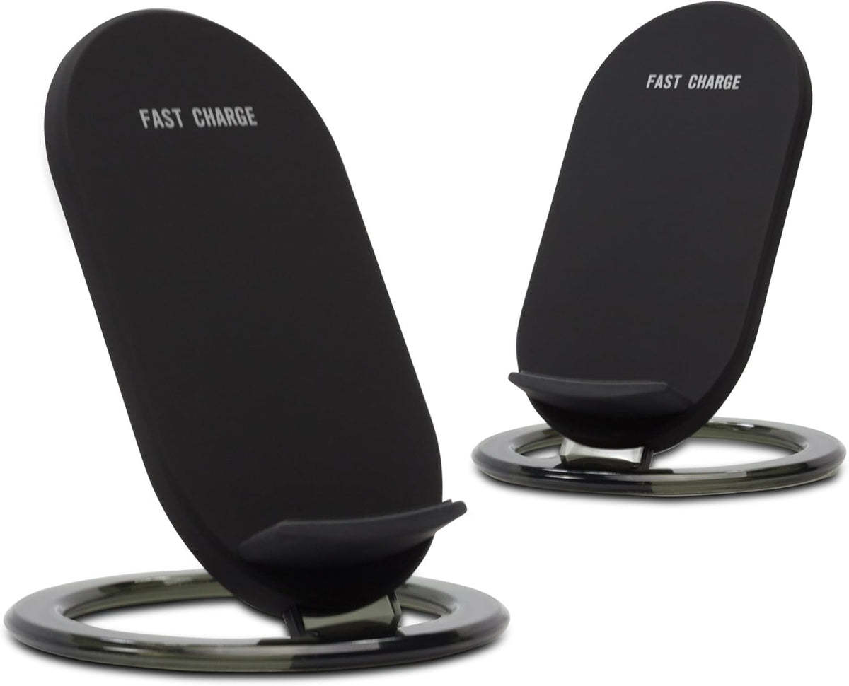 BoxWave Charger for Blackview BV6800 Pro, Wireless QuickCharge Stand, Jet Black