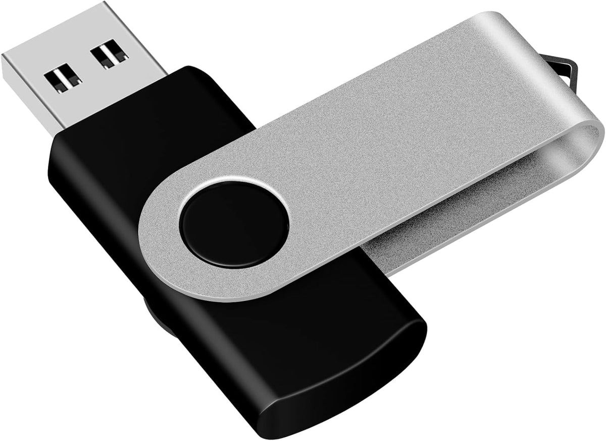 EASTBULL 64 GB Flash Drive USB 2.0 64 GB Single Pack Thumb Drive Swivel Design Memory Stick Zip Drive Jump Drive for Storage and Backup(Silver)
