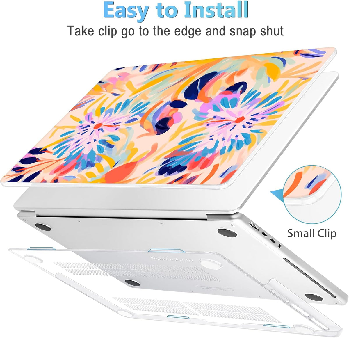 Mektron Case for MacBook Pro 16" M4 A3403 A3186 M3 A2991 M2 A2780 M1 A2485 (2021/2023/2024) Pro/Max with Touch ID, Hard Shell Plastic Laptop Cover Keyboard Cover Screen Protector, Abstract Botanical