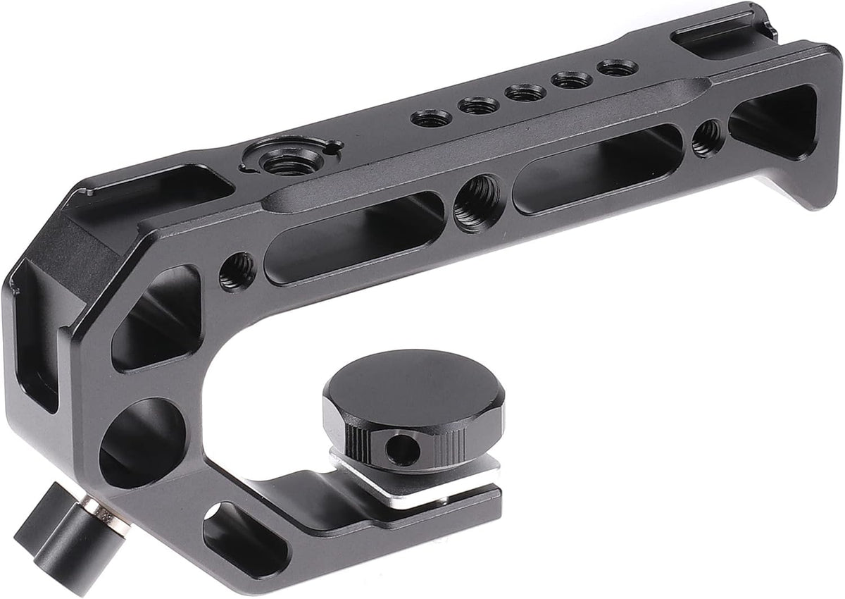 Z5 Z6 Z7 Cage, Hersmay Camera Cage with Top Handle for Nikon Z5/ Z6/ Z7/ Z6II/ Z7II Mirrorless Camera with Cold Shoe,ARRI Handle Locating Holes,Multiple 1/4" 3/8" Screw Holes