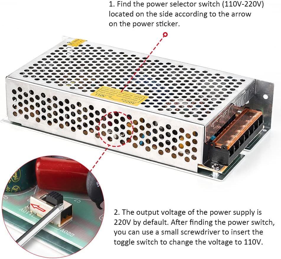 BTF-LIGHTING AC100-240V to DC5V10A Max50W Power Supply Adapter for LED Strip, CCTV Camera, Security System