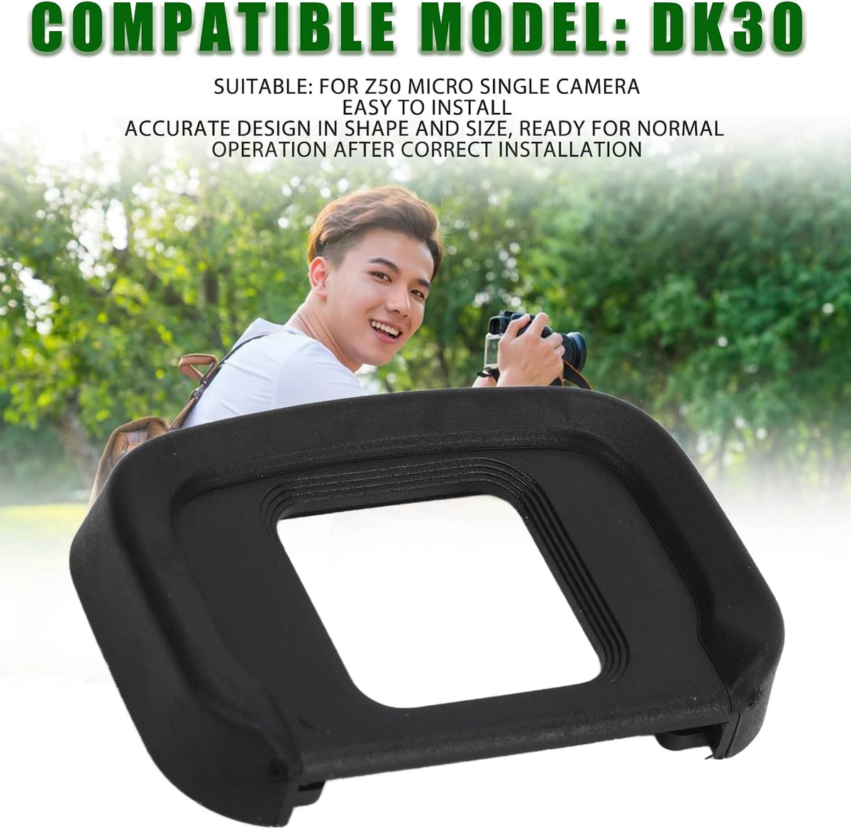 DK30 Z50 Camera Viewfinder for Camera Viewfinder Eyepiece Eye Cup, ABS Camera Eyecup Replacement Kit for Micro Single
