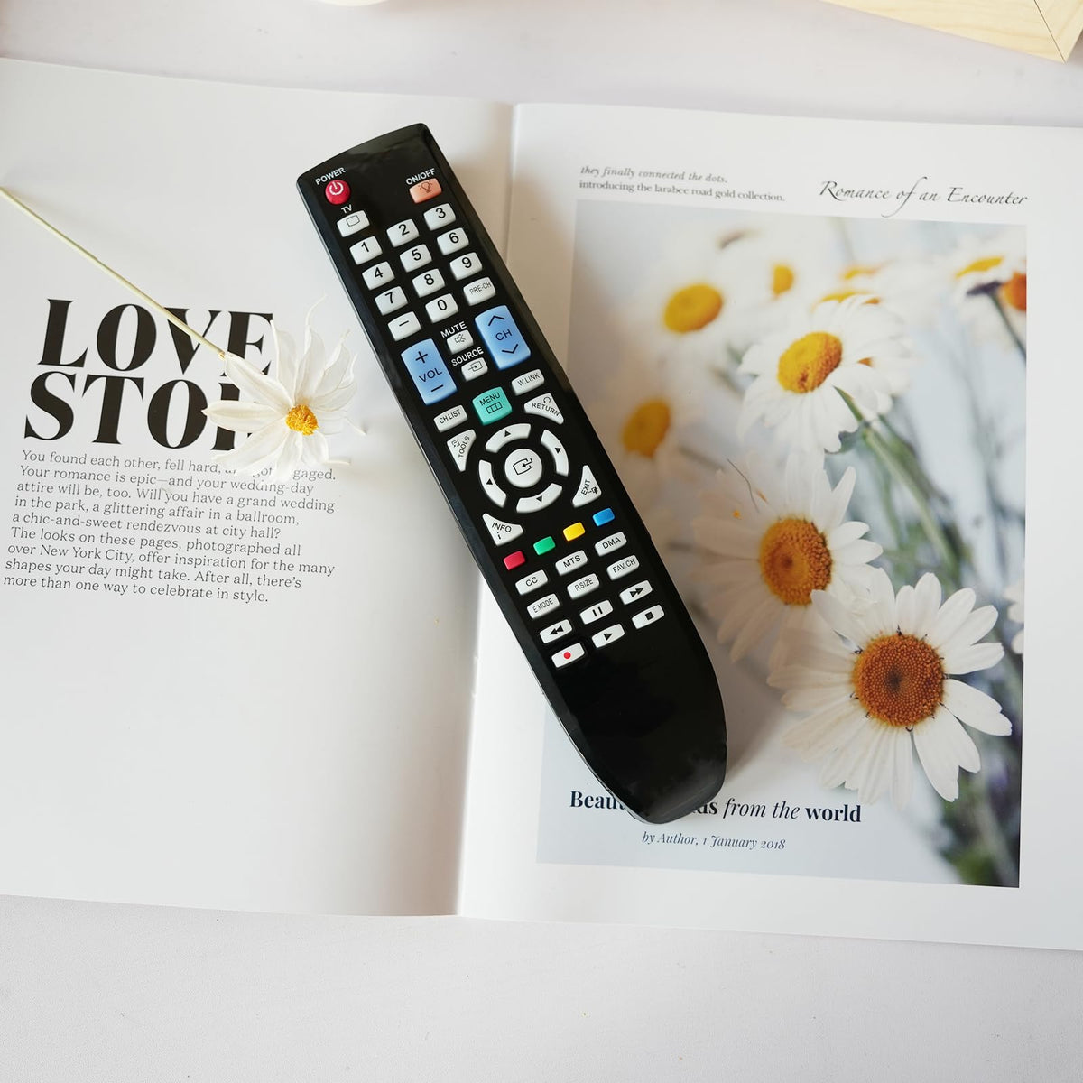 Replaced Remote Control Compatible for Samsung PN63B550T2F LN40B630N1FXZA LN40B530P7F PN50A550S1FXZA LN46B540P8FXZA LN40A550P3FXZX TV