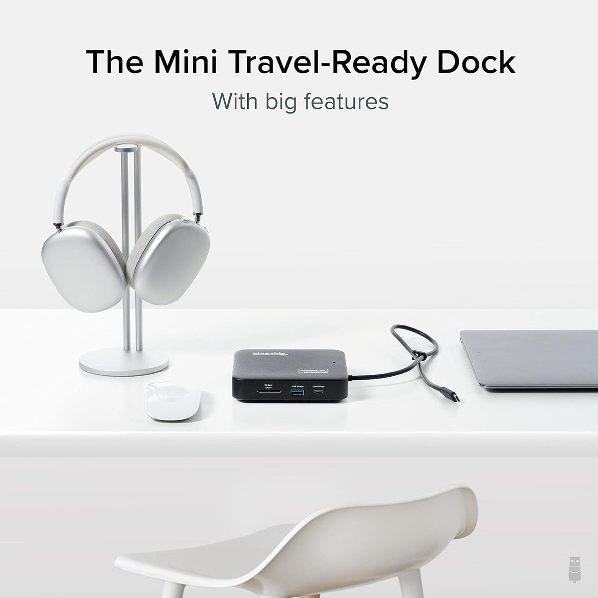 Plugable 7-in-1 USB-C DisplayLink Dock – Dual 4K HDMI (Requires DisplayLink Driver), 100W PD Charging, USB4 & Thunderbolt Compatible, Gigabit Ethernet, USB-A/C, SD Card – for Mac & Windows Laptops