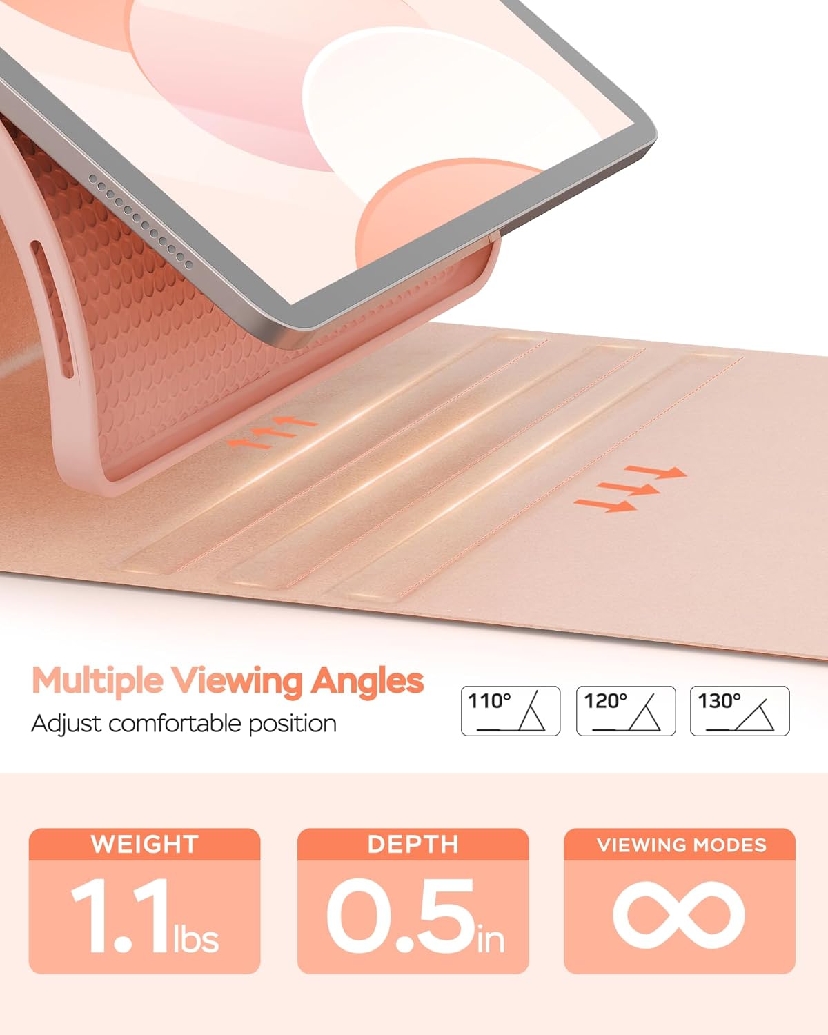 Folio Keyboard Case for iPad 10th Gen 10.9 inch (2022) and iPad 11th (A16, 2025), Magnetic Wireless Detachable Keyboard, 7-Color Backlight, Thin & Light, Pencil Holder (Pink)