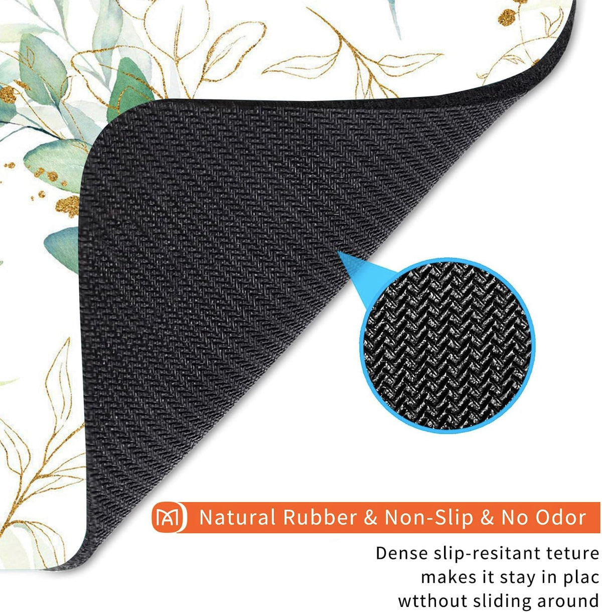 Square Mouse Pad Pretty Leaves, Personalized Premium-Textured Custom Mouse Mat Design, Washable Mousepad Cloth, Non-Slip Rubber Base Computer Mouse Pads for Wireless Mouse