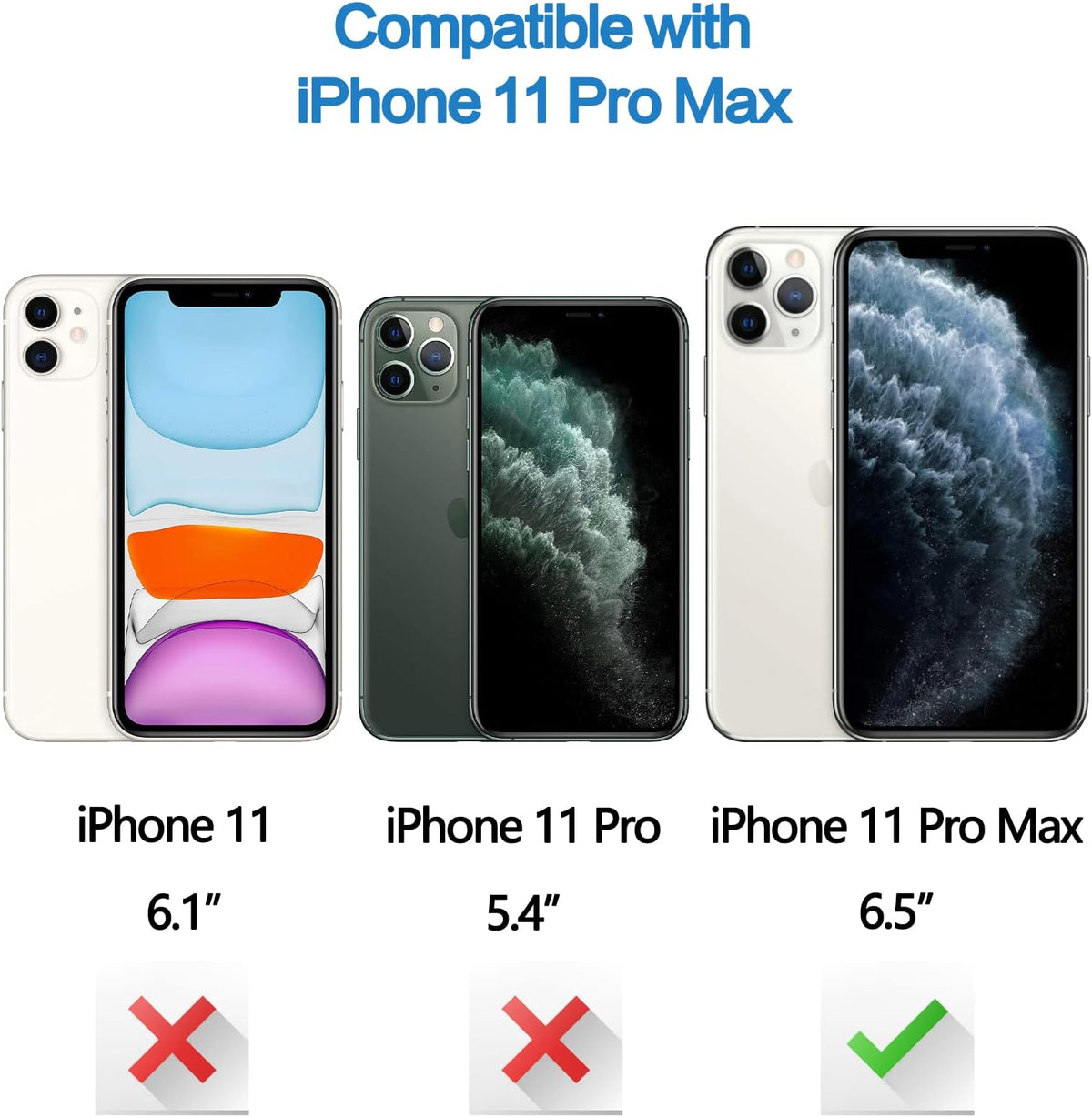 iPhone 11 Pro Max Privacy Screen Protector [2 Pack] with Camera Lens Protector - Anti Spy, 9H Hardness, Easy