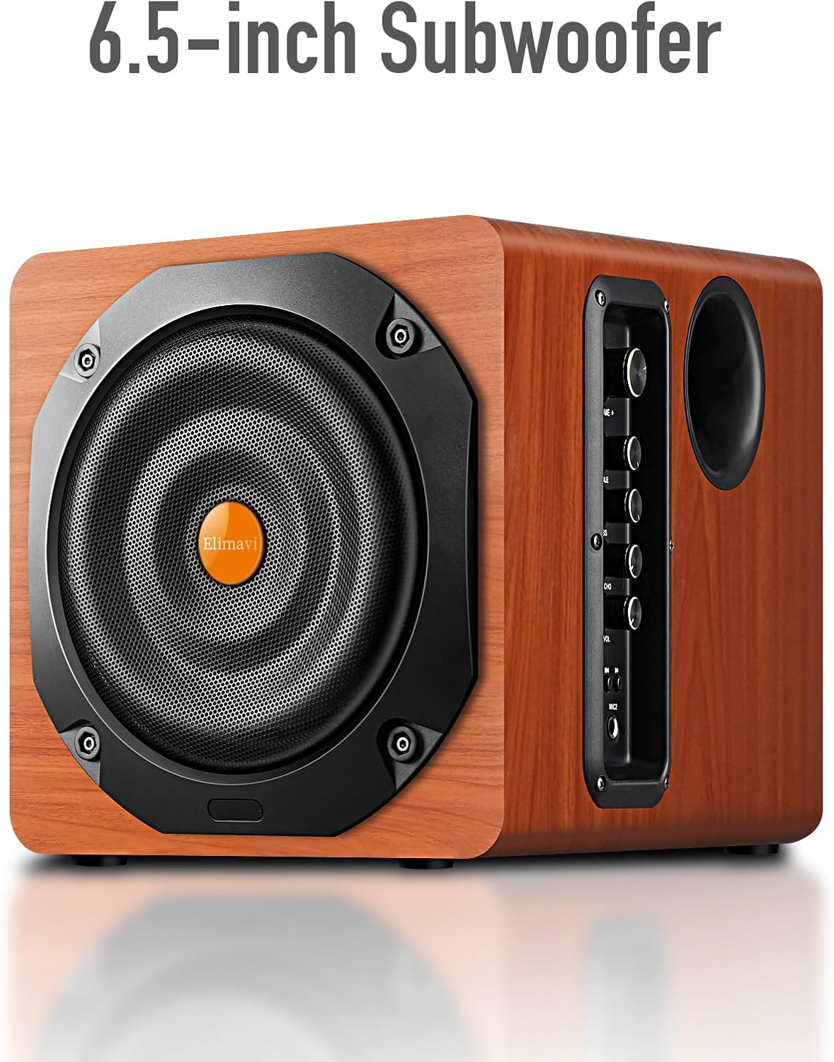 Computer Gaming Speaker System with Subwoofer, PC Desktop Monitor Surround Sound, Two Satellite with Midrange and Treble, Full Range Coverage, Support Optical/Coaxial/3.5 to RCA/Wireless Connection