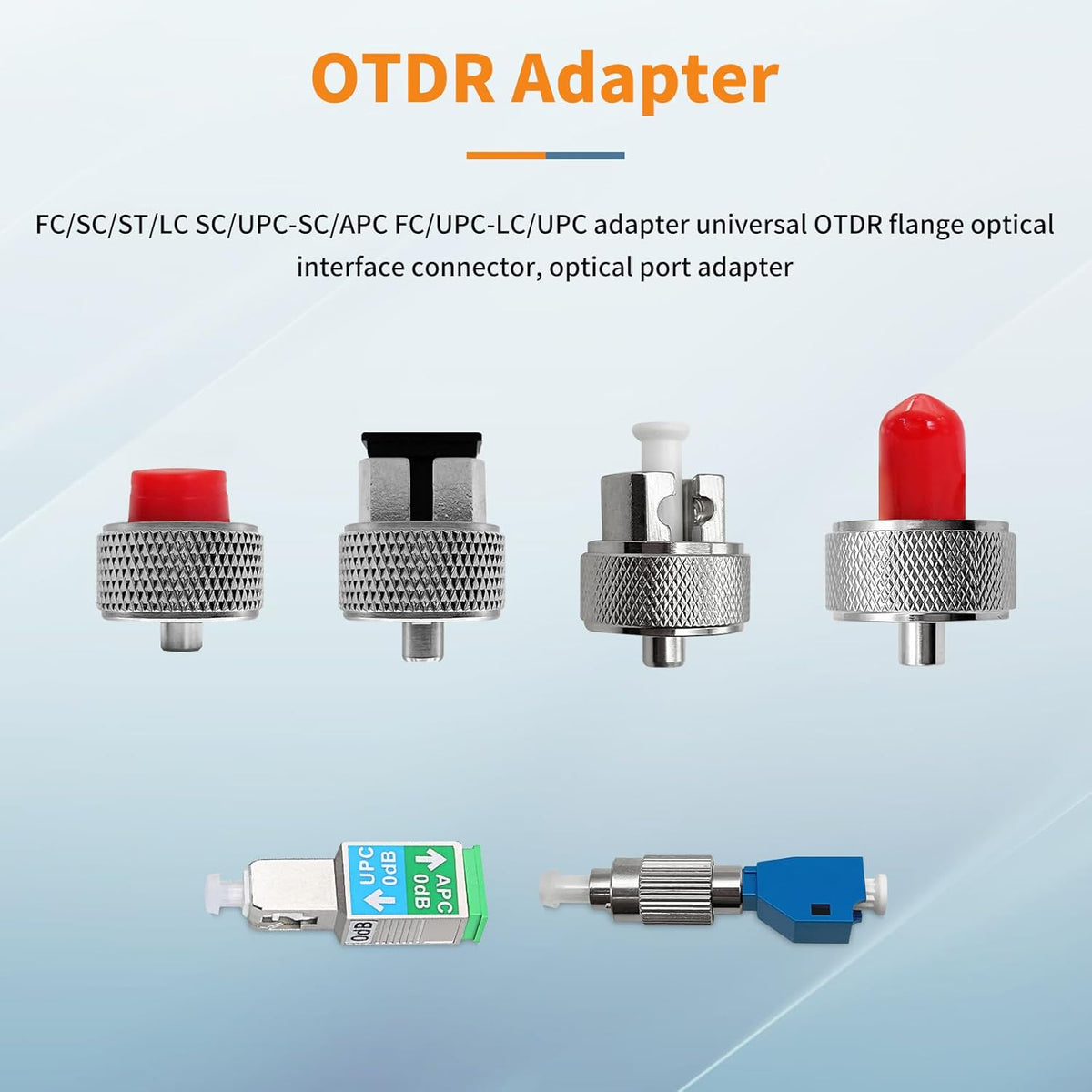 Fiber Optic Connector, Interchangeable Optical Fiber Connector for Single-Mode & Multi-Mode Fibers, 6 Styles