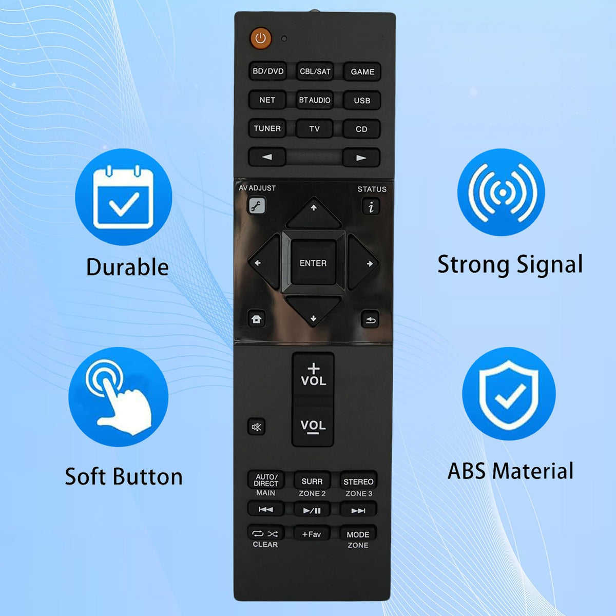 Replacement Remote Control for Pioneer Elite VSX-1131-K VSX-LX104 VSX-832B VSX-832B-S 7.2 Channel Network 4K Ultra HD AV Receiver