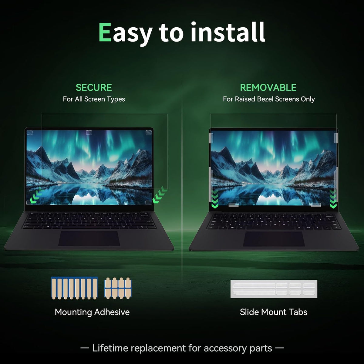 Laptop Privacy Screen 13.3 Inch, Laptop Screen Privacy Shield 16:9 Aspect Ratio Anti-Glare Blue Light Computer Monitor Protector,Removable 13in Filter for Lenovo HP Acer Asus Thinkpad Envy Xps