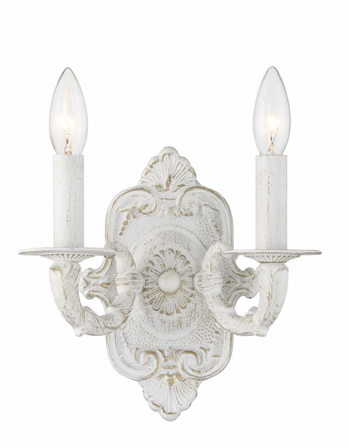 Crystorama Paris Market 10'' Antique White Sconce