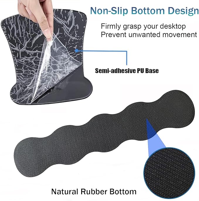 Ergonomic Keyboard Wrist Support Pad and Wrist Support Mouse Pad Anti-Slip with Gel Memory Mouse Pad Set Suitable for Office Use/Home Use - Adorable Frog Mushrooms