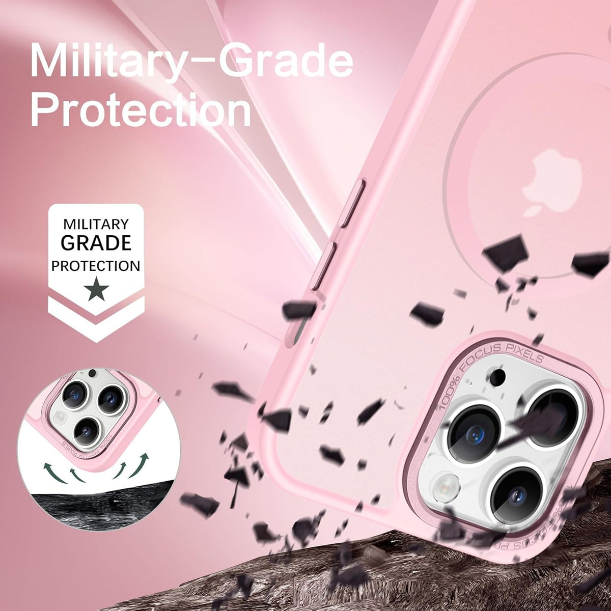 BENTOBEN iPhone 14 Pro Case, Tender Pink [Compatible with Magsafe] Slim Fit Shockproof Protective Cover (6.1")