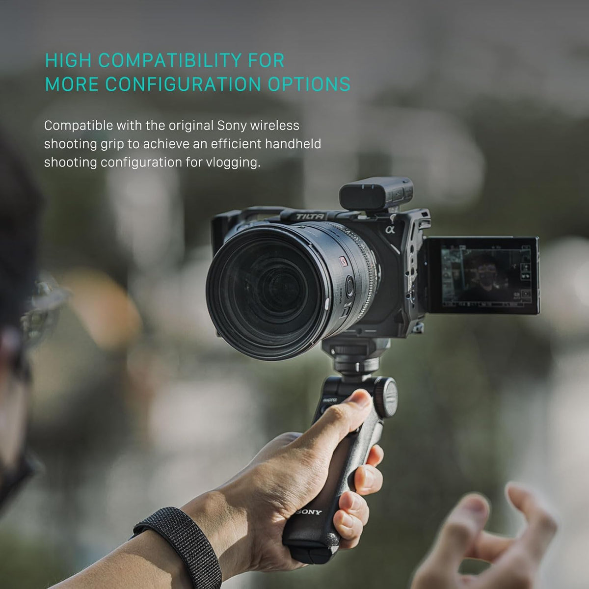 Tilta Full Camera Cage for ZV-E1 | Cold Shoe, NATO Rail, M3 and 1/4"-20 Threads Mounts | Silver
