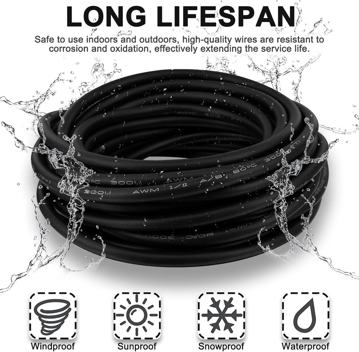 M12 Male 4 Pin Right Angle Connector, Aviation Socket Electrical Cable 6.5Ft/2M for Industrial Automation Control