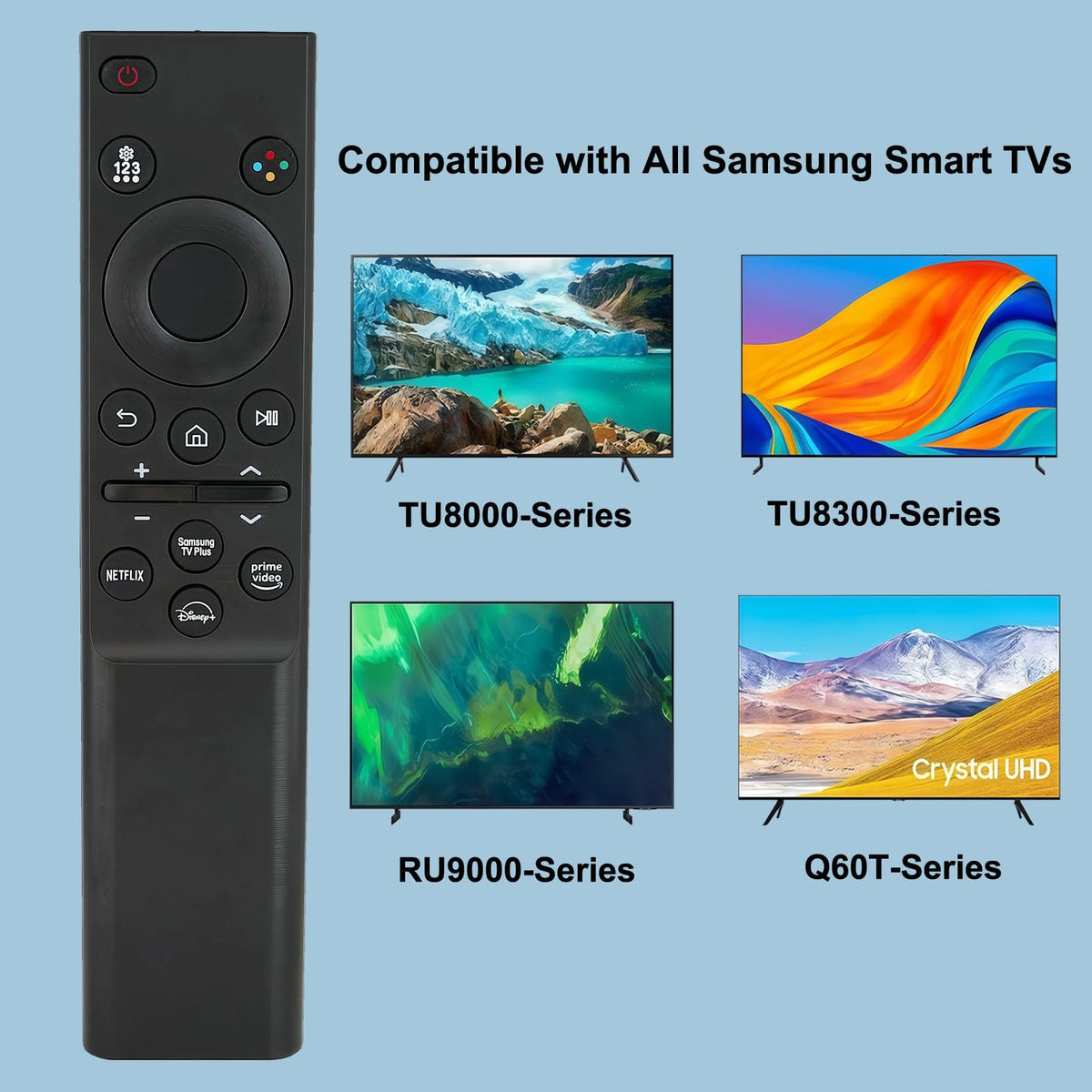 BN59-01388A BN59-01388H Replacement Remote Control for Samsung Crystal CU7000 DU7200 Series HDR Smart TV UN43DU7200 UN50DU7200 UN55DU7200 UN60DU7200