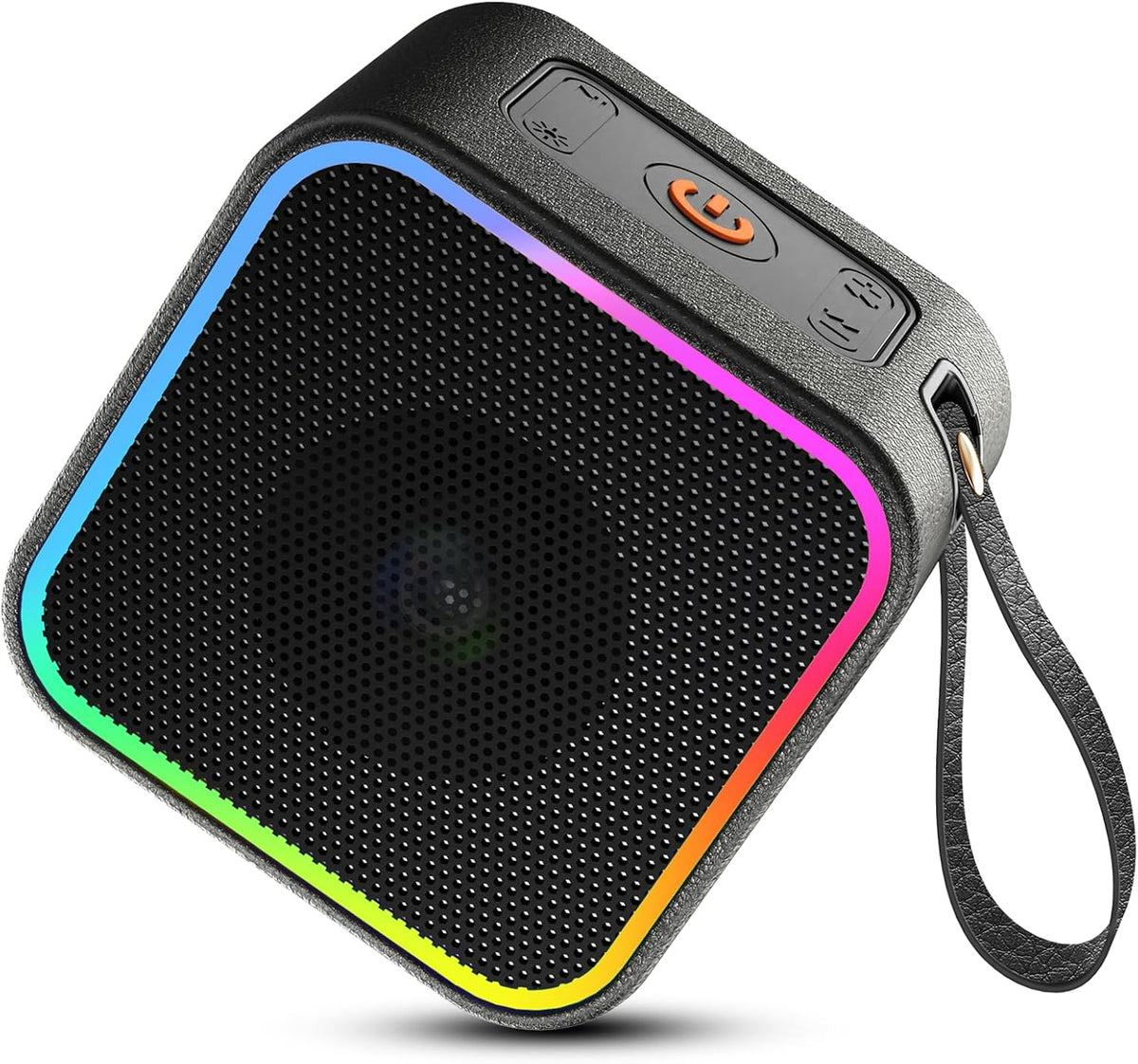 Hosgubo 5.3, 10H 8W Portable Bluetooth Speaker, Wireless Speaker with Lights, Built-in Mic Bluetooth Portable Wireless