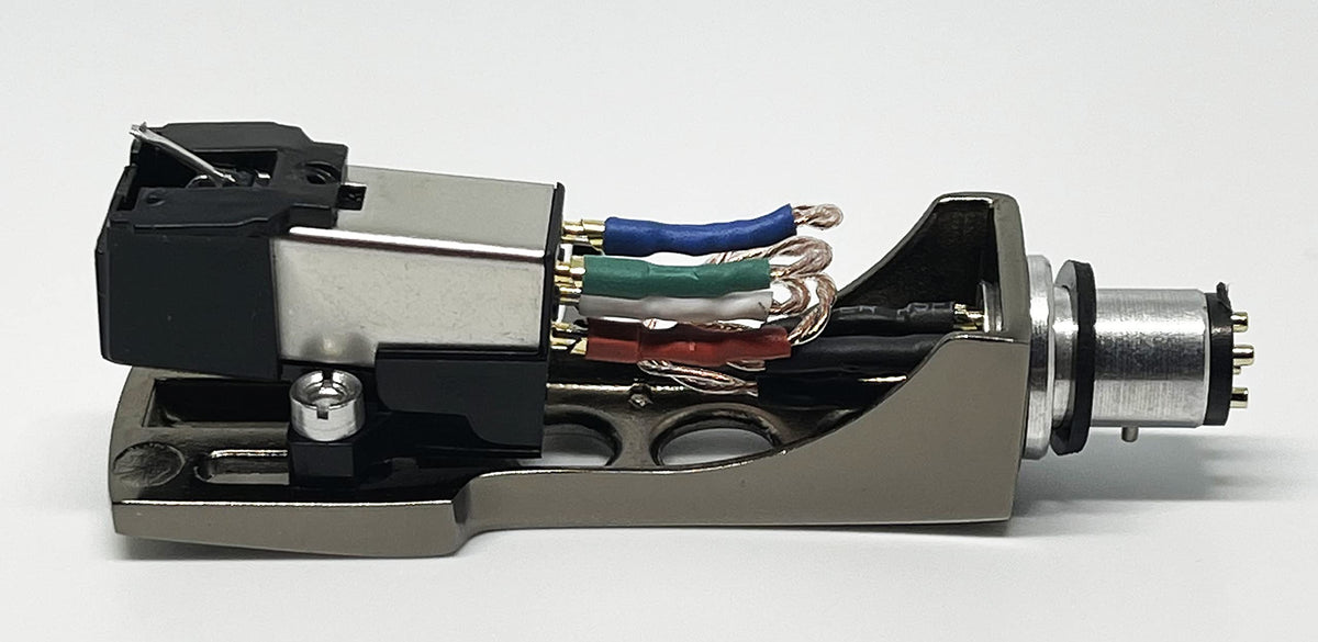 MAG Turntable Titanium Plated Headshell, Cartridge and Conical Stylus, Needle for Technics SL Q2, Q202, Q2K, Q3, Q303, Q33, Q33K, Q3K, H302
