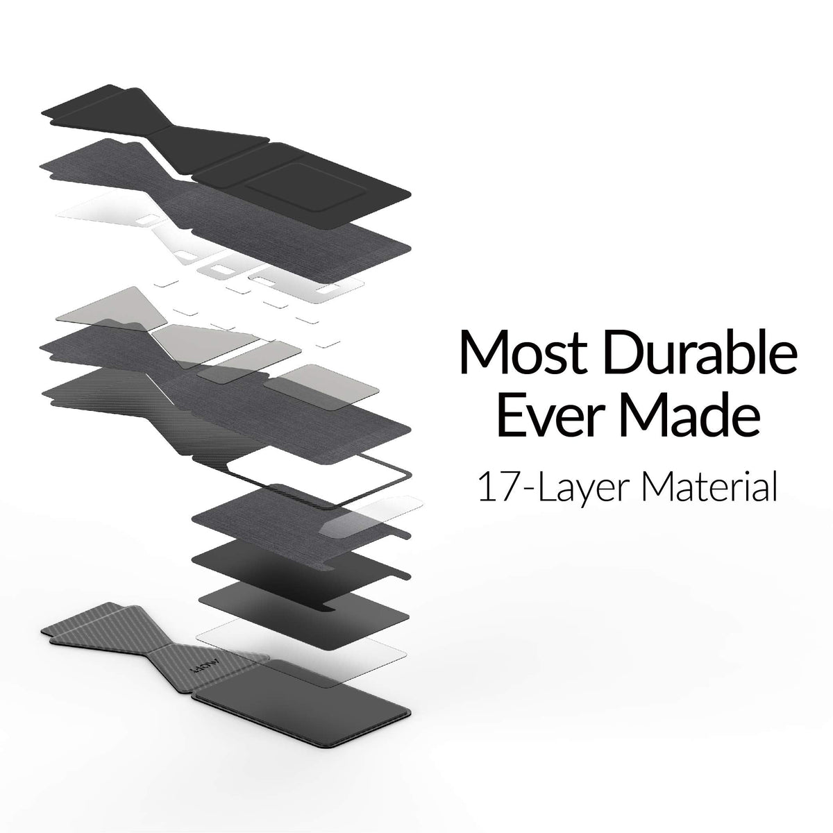 MOFT Adhesive Card Holder for Android, iPhone and Most Smartphones, 2 Viewing Angles, Slim Phone Stand (Starry Grey)
