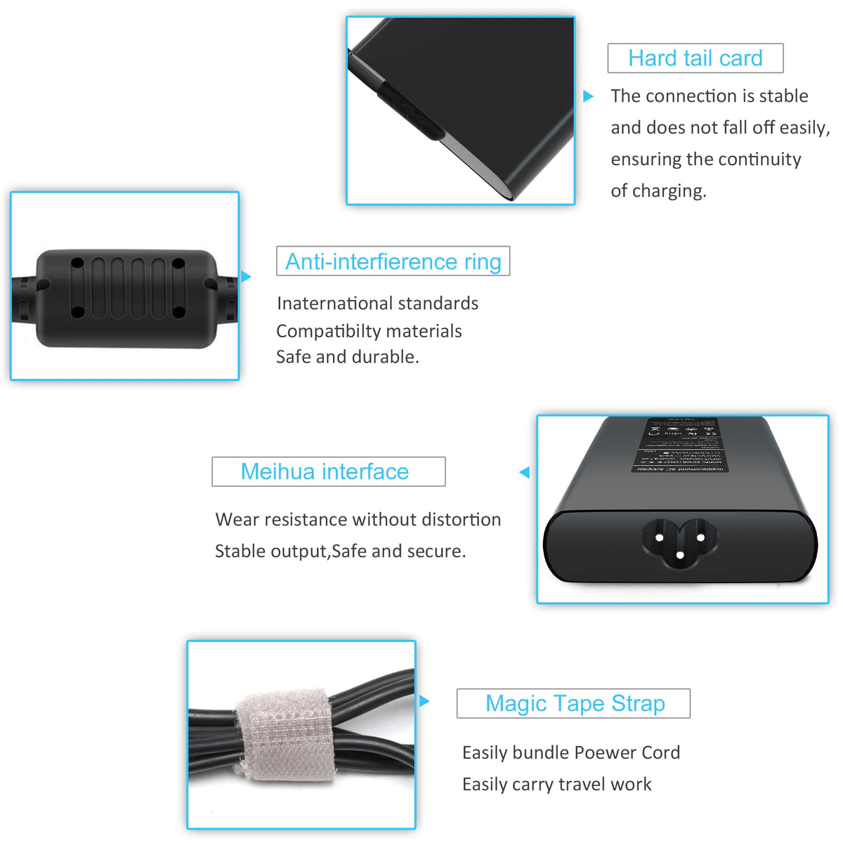 VillaCool 130W 19.5V 4.5mm tip Power Supply AC Laptop Charger Compatible with Dell Precision 3520 5540 M5520 5530 7530,XPS 15 9560 7590 AC Charger