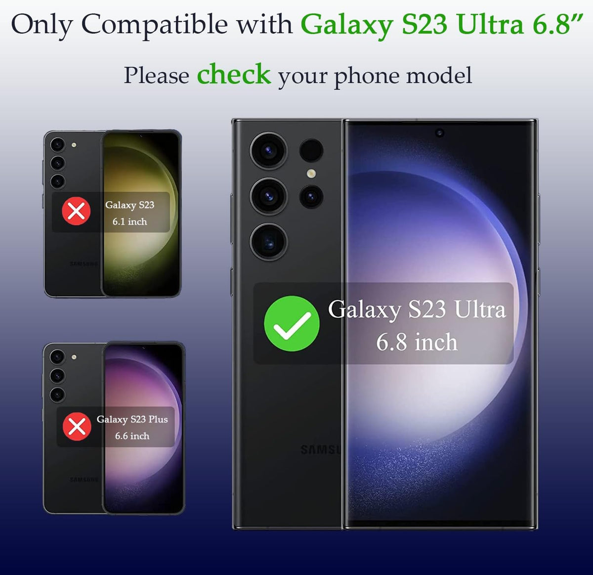 Samsung Galaxy S23 Ultra Screen Protector 3 Pack - Touch Sensitive Clear TPU Film, Full Coverage [Not Glass]