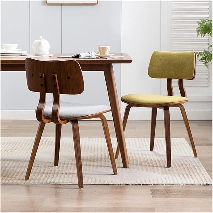 Adjustable Office Computer Chair with Armrest Solid Wood Dining Chairs Kitchen Furniture Hotel Restaurant Chair Household Backrest Room(Green-Wood)