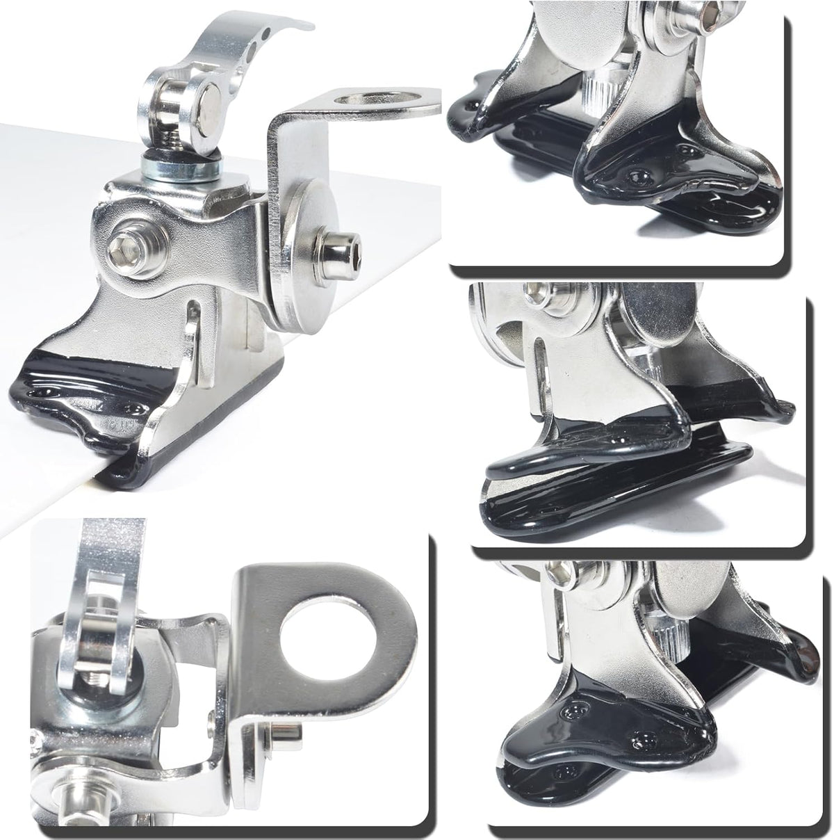 HYS SO239 PL-259 16.4ft RG-58 Stainless Steel Adjustable Car Antenna Mount Bracket with to Connector & Coax Cable