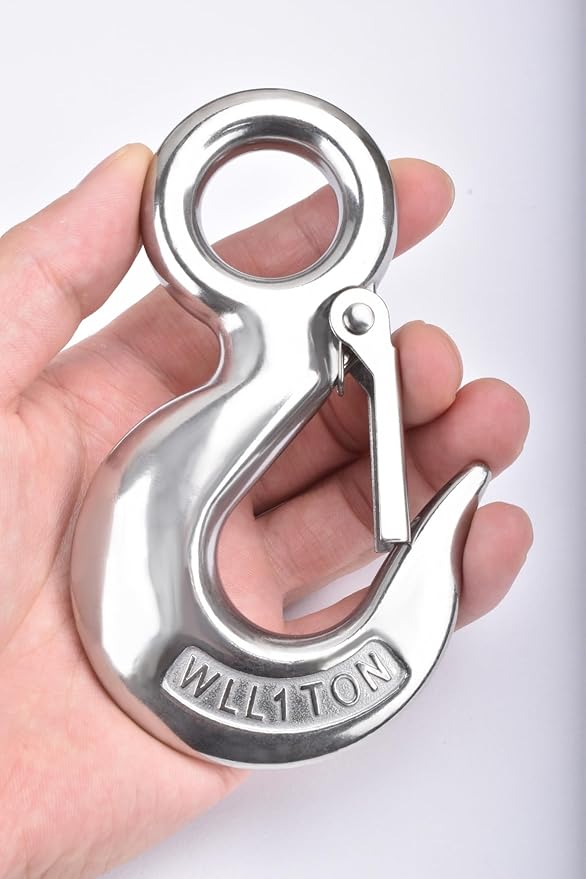 Alele Grab Hooks,1T Crane Scale,Slip Hooks,Stainless Steel Lifting Hook Rigging Accessory (Grab Hooks 1000kg)