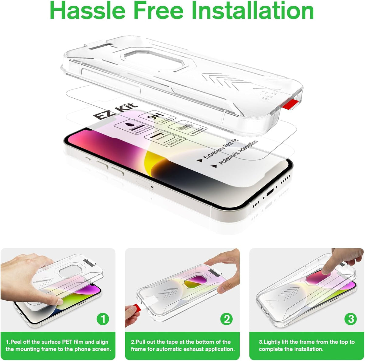 [2+2 Pack] Tempered Glass Screen Protector for iPhone 14 (6.1 inch, 2022) with 9H Hardness, Camera Lens Protector