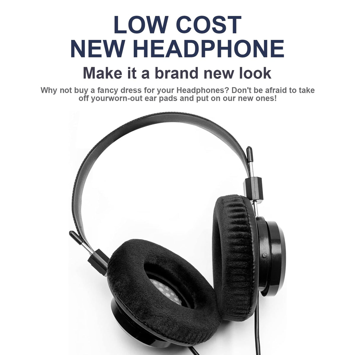 Velour Ear Pads 100 mm Universal Replacement Ear Pads Cushions Suitable Many Large Headphones Round Memory Foam Earpads Compatible with Beyerdynamic