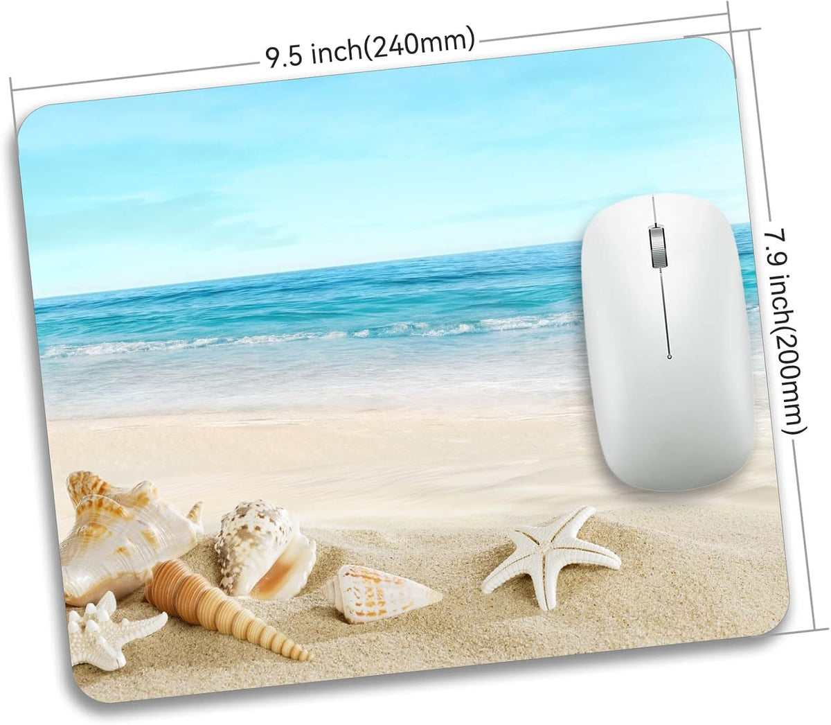 Beautiful Beach Mousepad Rubber Base Mouse Pad Non-Slip Mouse Mat for Office Desk Laptop Home Computer Mouse Pads