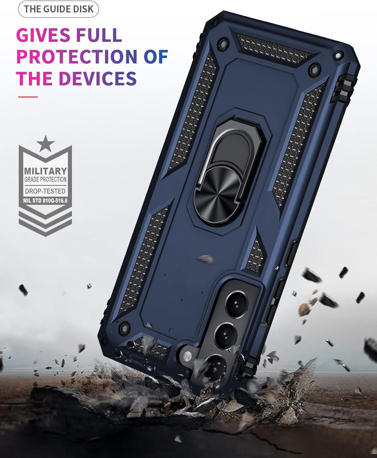 Samsung Galaxy S22 Plus Case with Screen Protector, [Military Grade] 16ft Drop Tested Cover with Magnetic Kickstand,