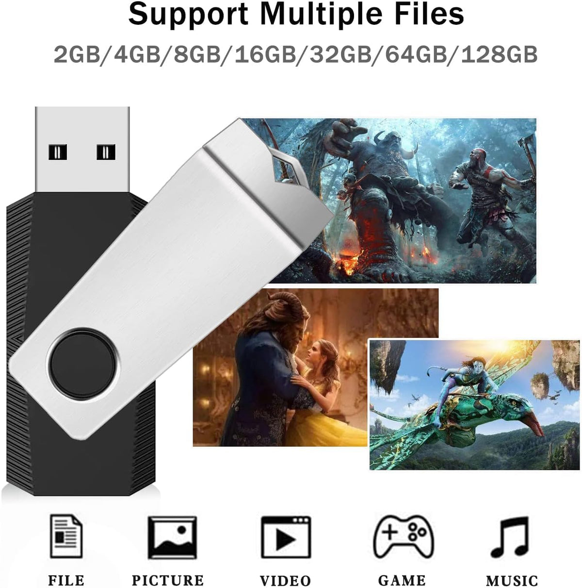 16GB Flash Drive 20 Pack, Wooolken USB 2.0 Memory Stick Thumb Drive Jump Drive USB Drive for Data Storage and Backup (Mixed Colors)
