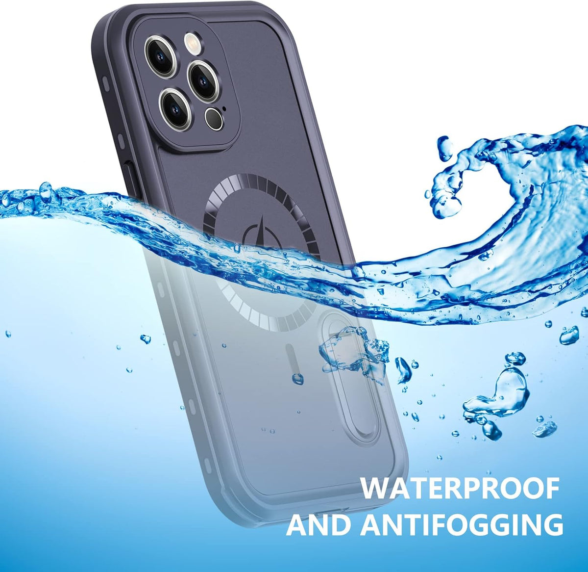 iPhone 13 Pro Max Waterproof Case, Full Body Rugged Case with Built-in Screen Protector, Military Grade Shockproof
