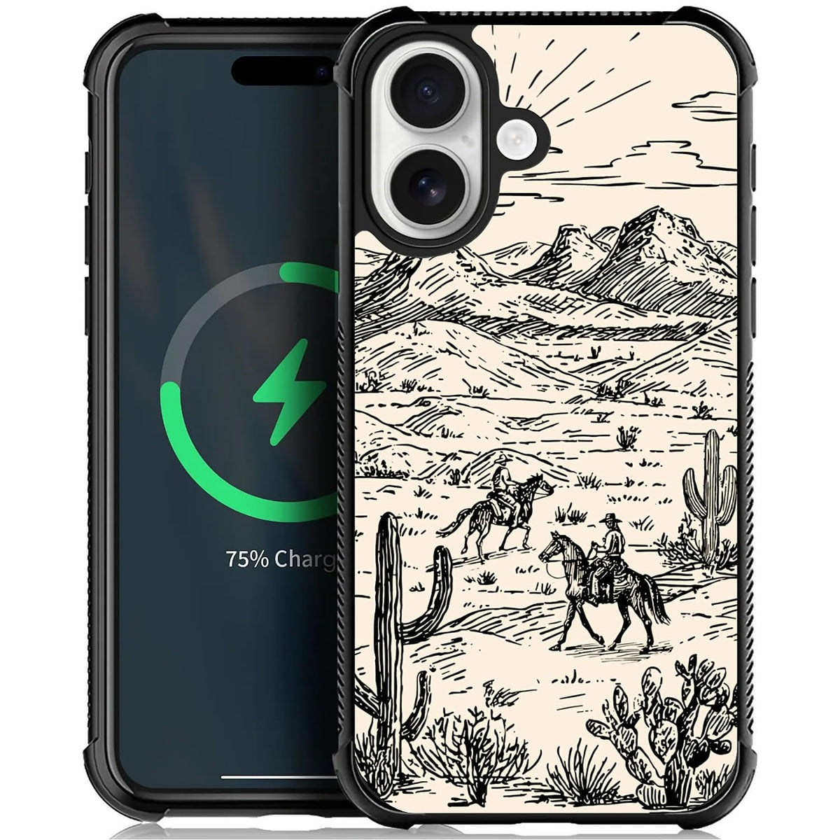 Deaorew For Iphone 17 Case | Compatible With Magsafe | Classic Slim Cover Design | Cowboy Wild West