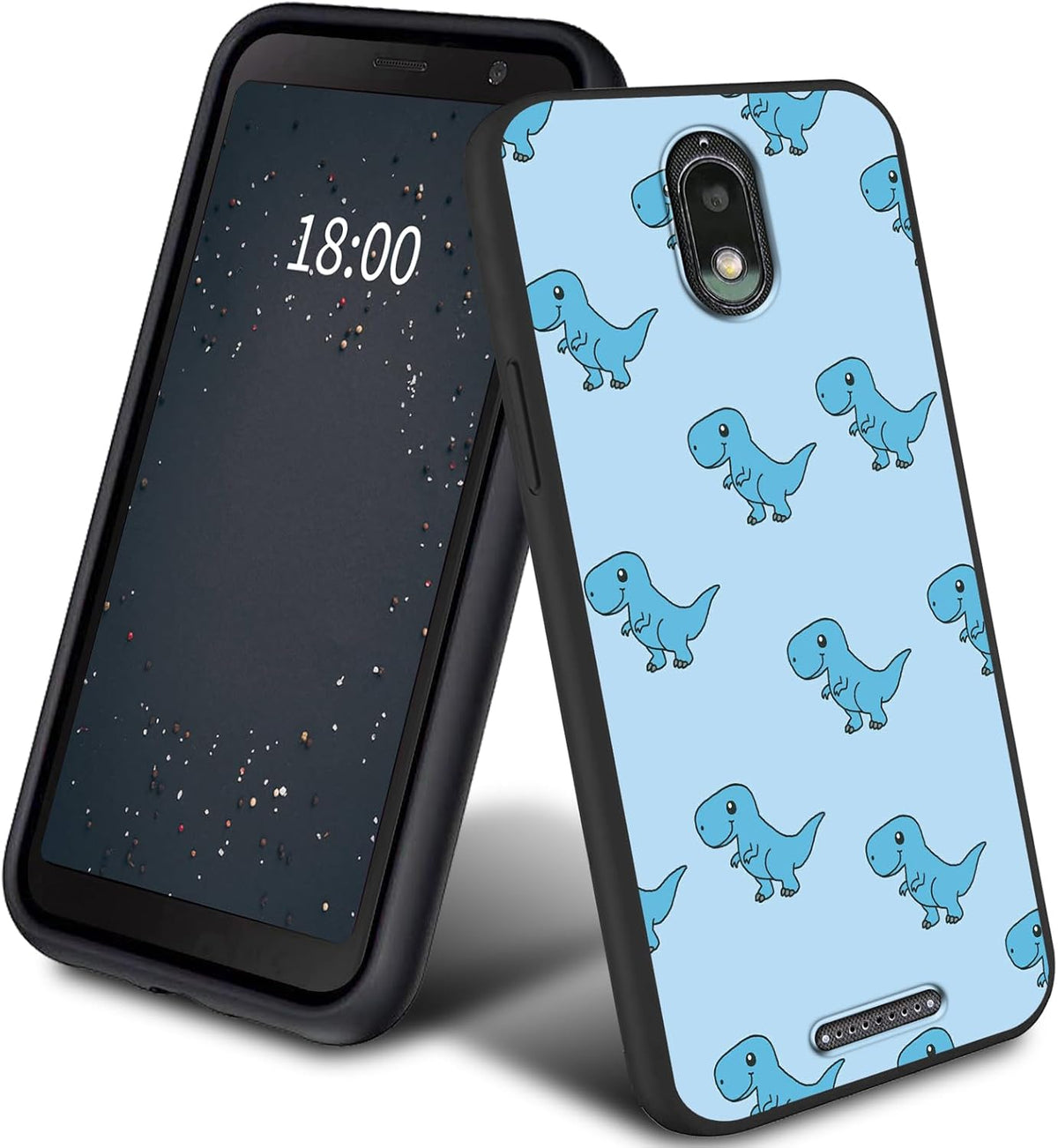 Slim Soft Gel Rubber Case for Hot Pepper Serrano 3 - Cute Dinosaur Design, Full Coverage for Men & Women A95B A95C A95J.