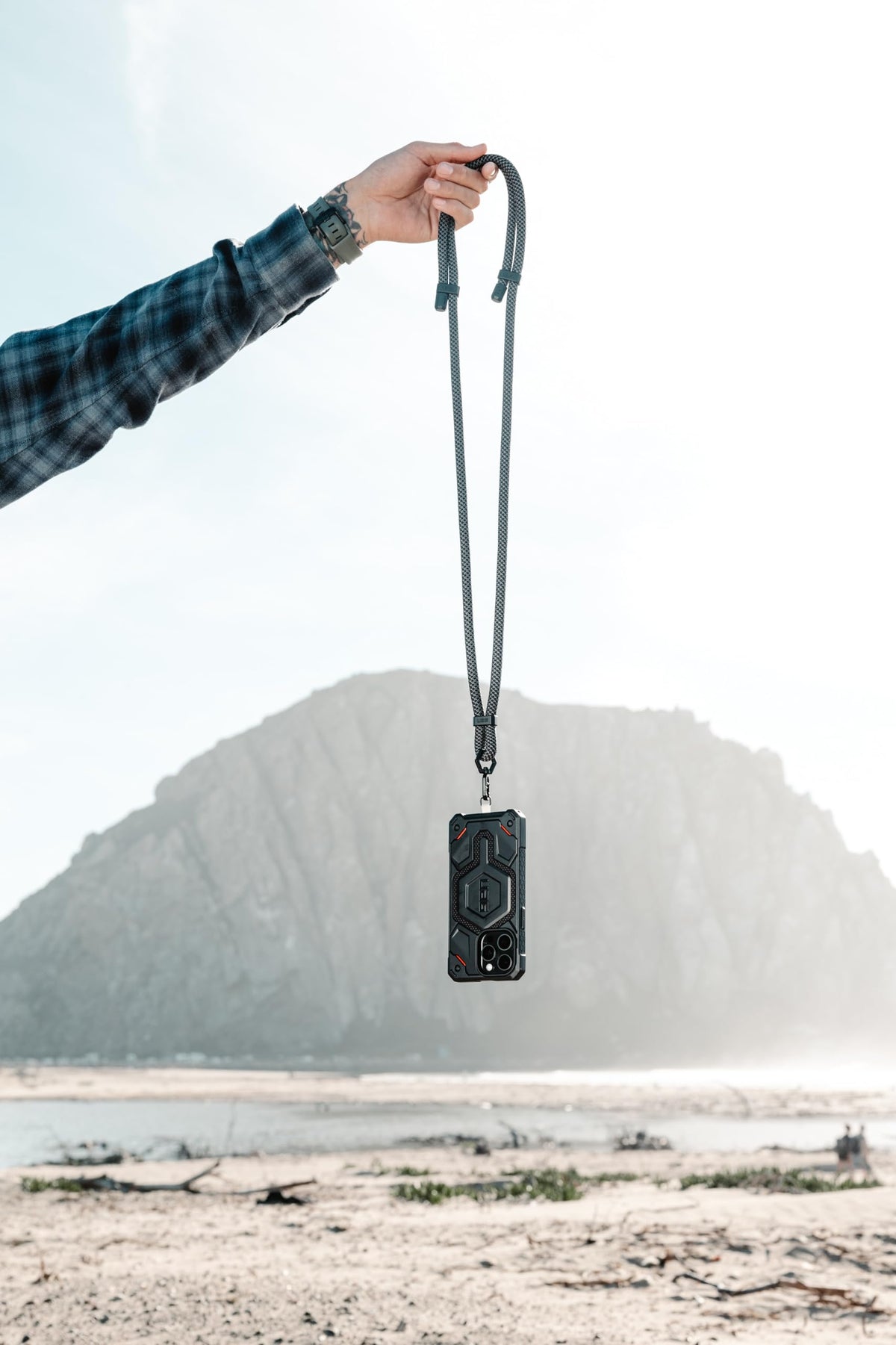 URBAN ARMOR GEAR UAG Crossbody Phone Lanyard 10mm - Adjustable Paracord Anti-Theft Anti-Drop Body Strap for Galaxy iPhone Cases, Civilian