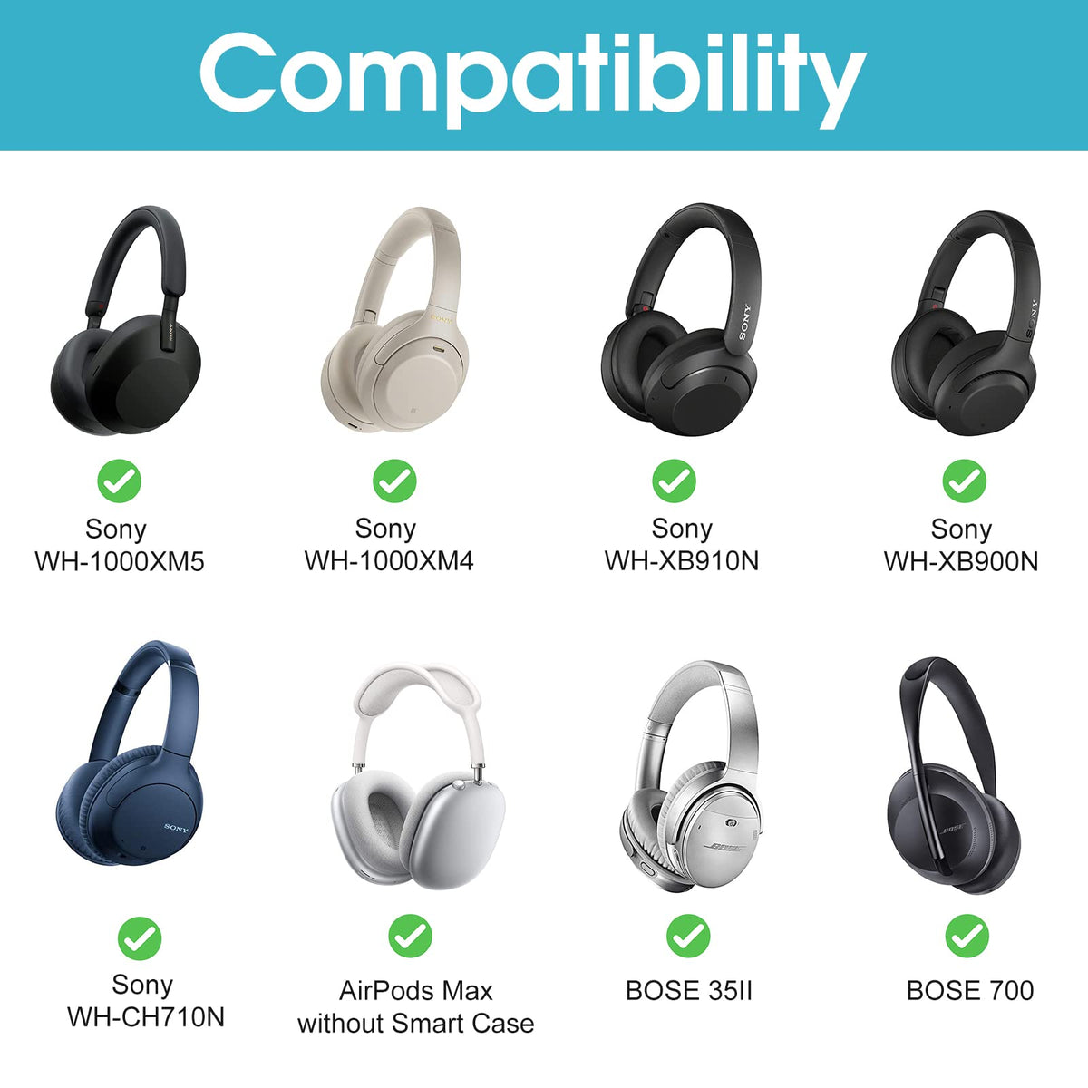 ProCase Hard Case for Sony WH-CH720N/ WH-CH710N/ WH-CH520/ WH-CH510/ WH-1000XM5/ WH-1000XM4/ WHXB910N/ Bose 700 Noise Cancelling Wireless Headphones