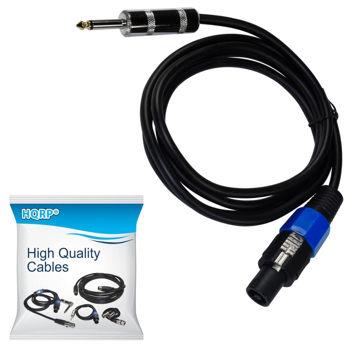 Hqrp 6Ft Speakon To 1/4-Inch (6.35Mm) Ts Cable Compatible With Jbl Eon 305 Speaker, Mr. Dj Pro-Sub15Amp / Pro-Sub18Amp Subwoofer